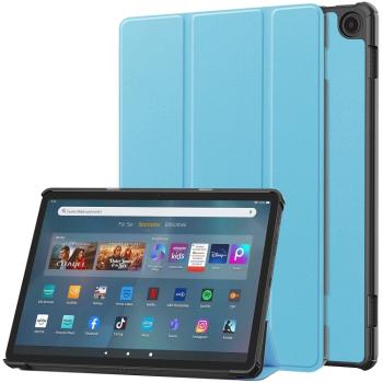 LEATHER Zaklápací kryt pre Amazon Fire Max 11 svetlomodrý