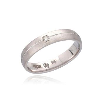 MOISS Elegantný strieborný prsteň s čírym zirkónom RL000130-P 48 mm