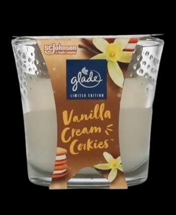 GLADE Vanilia Cream Cookies, Vonná sviečka 112 g
