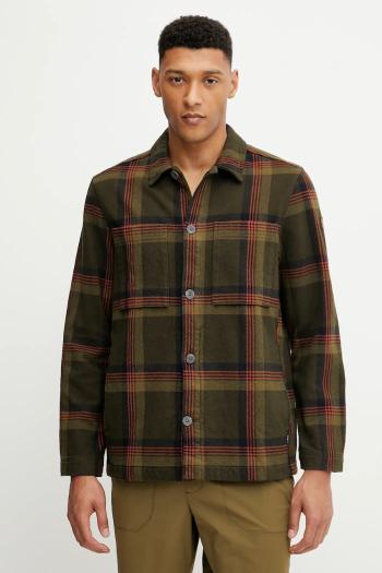 Turistická bunda Fjallraven Singi Flannel Overshirt M zelená farba, prechodná, F12600226.662.555