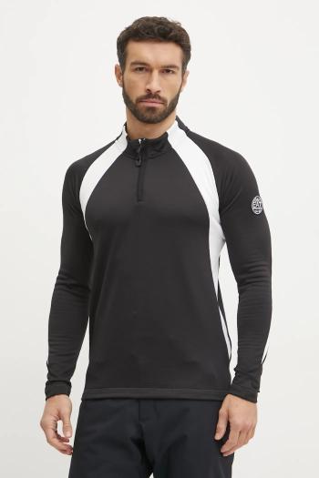 Športová mikina EA7 Emporio Armani St. Moritz Powerstretch čierna farba, s nášivkou, PJQXZ.6DPMA5