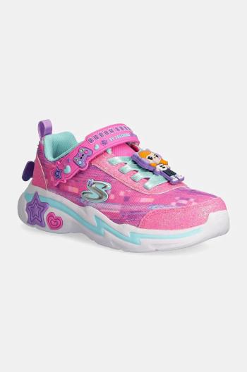 Detské tenisky Skechers SNUGGLE SNEAKS ružová farba, 302214L