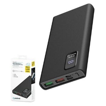 Platinet Power Bank PMPB10WQC726B 10000mAh PD3.0 QC3.0 display čierna