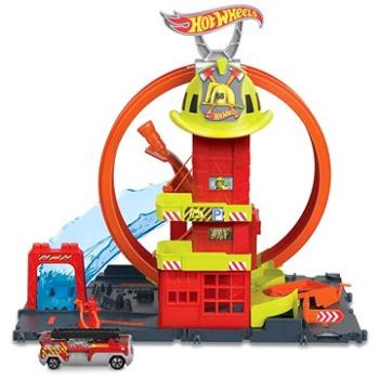 Hot Wheels City Super hasičská stanica so slučkou (194735109661)