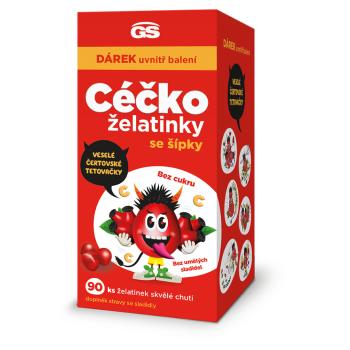 GS Céčko želatínky so šípkami 90 kusov + DARČEK čertovskej tetovačky