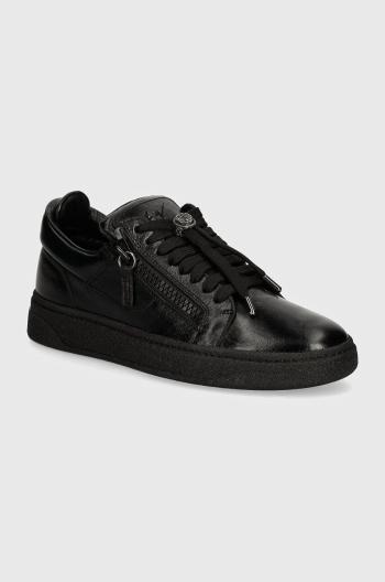 Kožené tenisky Giuseppe Zanotti GZ čierna farba, RU40019.003