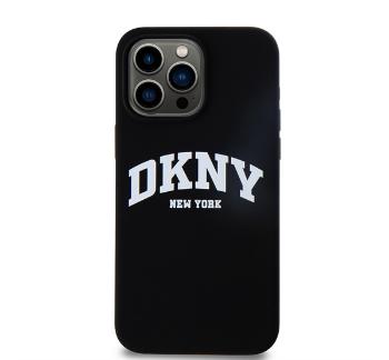 DKNY Liquid Silicone Arch Logo iPhone 12/12 Pro Magsafe hátlap tok, fekete