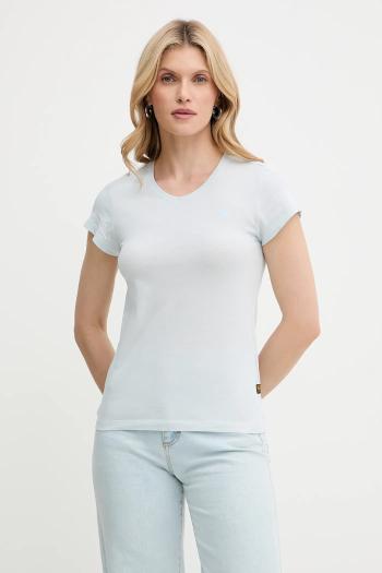 Bavlnené tričko G-Star Raw dámske, fialová farba