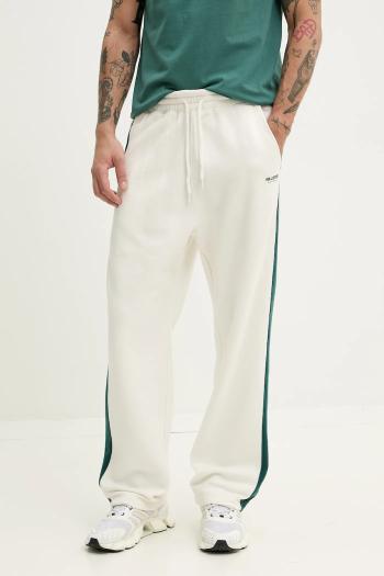 Tepláky Hollister Co. pánske, béžová farba, s potlačou, KI334-5014