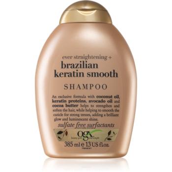 OGX Brazilian Keratin Smooth kisimító sampon a fénylő és selymes hajért 385 ml