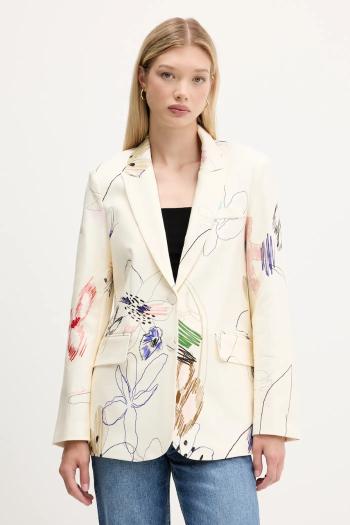 Sako Desigual ARTY béžová farba, jednoradové, vzorované, 25WWEW21
