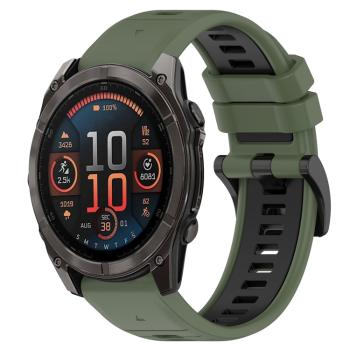 SPORTY Vymeniteľný silikónový remienok Garmin Fenix 8 47mm tmavozelený