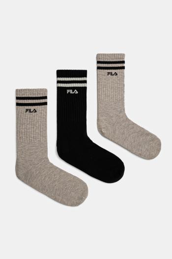 Ponožky Fila 3-pak pánske, čierna farba, F5603