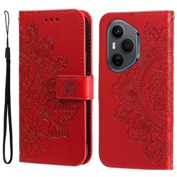 ART MANDALA Peňaženkový obal pre Honor 400 Pro 5G červený