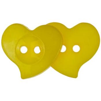 Bellatex s.r.o. G – Gombík 22 mm srdce okrová 10 ks (9200)
