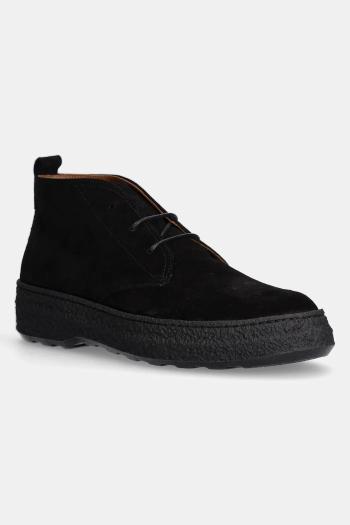 Semišové topánky Polo Ralph Lauren Aldis Chukka pánske, čierna farba, 812958779002