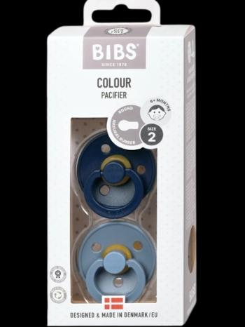 BIBS Colour Cumlíky z prírodného kaučuku, veľkosť 2, Deep Space/Petrol 2 ks