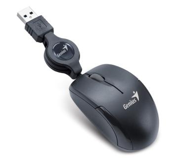 GENIUS myš MicroTraveler V2/ drôtová/ 1200 dpi/ USB/ čierna