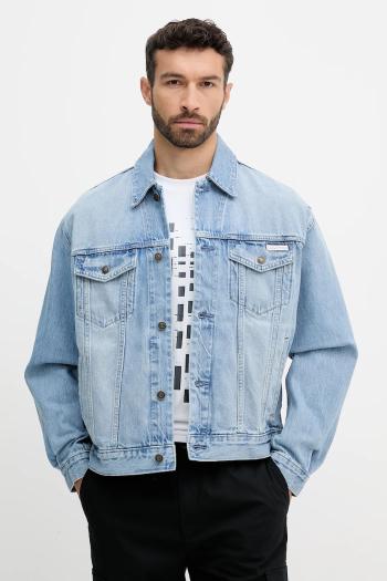 Bunda Calvin Klein Jeans modrá farba, prechodná, LV04RB794G
