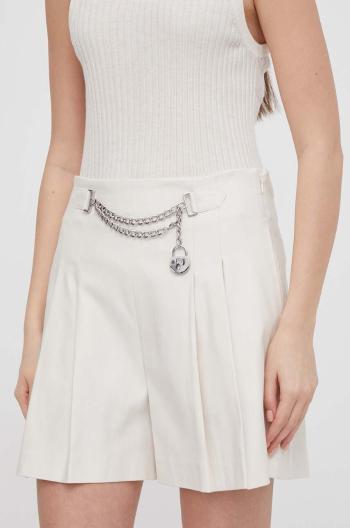 Šortky Lauren Ralph Lauren dámske,béžová farba,jednofarebné,vysoký pás,200932961