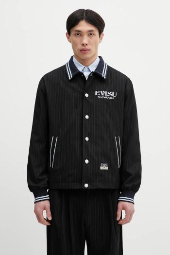 Bunda Evisu Flat Knit Collar Coach čierna farba, prechodná, 2ESHTM5JK1053