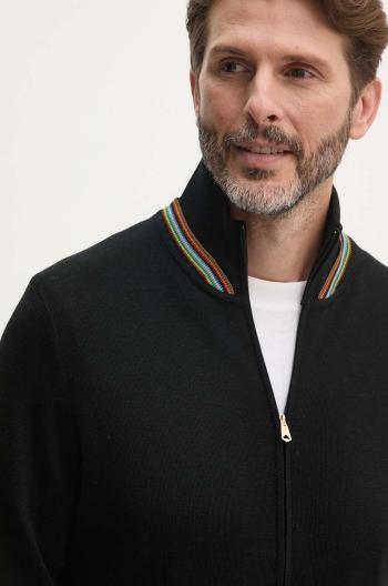 Vlnený kardigán Paul Smith čierna farba, M1R-905Y-N02501
