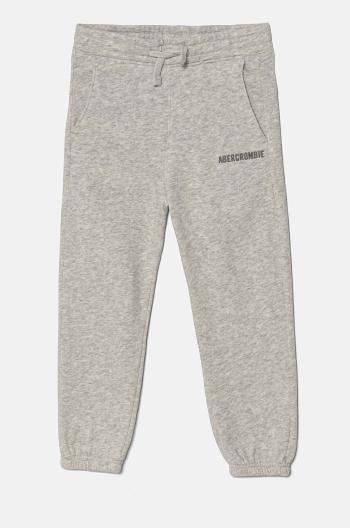 Detské tepláky Abercrombie & Fitch šedá farba, melanžové, KI234-4064