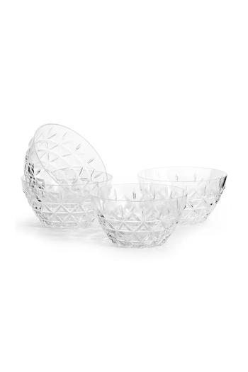Sada misiek Sagaform Picknick Juni 600 ml 4-pak priehľadná farba