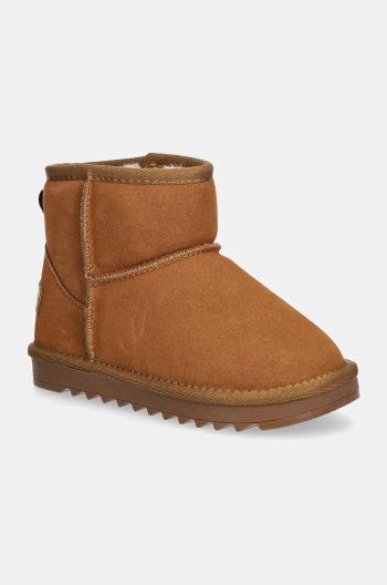 Detské semišové snehule Tommy Hilfiger hnedá farba, T3A5-33615