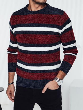 Pánsky červený pásikavý sveter Dstreet WX2264
