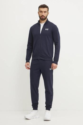 Bavlnená tepláková súprava EA7 Emporio Armani tmavomodrá farba, PJVRZ.8NPV60
