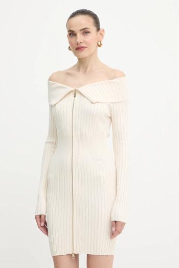 Šaty Guess KATHRYN béžová farba, mini, priliehavé, W5YK28 Z30I2