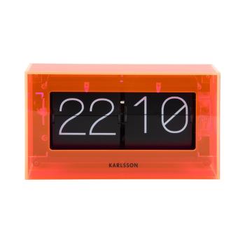 Karlsson 5976OR dizajnové nástenné/pracovné hodinyoranžové, 21 cm
