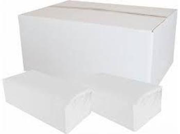 Uteráky pap. ZZ 2vrs. biele 100% celulóza 25x21cm 20x150ks=3000ks