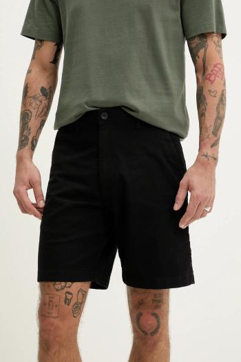 Šortky s prímesou ľanu Hollister Co. pánske, čierna farba, KI328-5026
