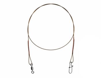 Delphin Ocelové lanko Bomb! s obratl. a karabinkou 49 vláken,Delphin Ocelové lanko Bomb! s obratl. a karabinkou 49 vláken