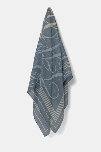 Ľanový šál Tommy Hilfiger vzorovaná, AW0AW17491