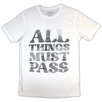 George Harrison tričko All Things Must Pass Text Infill Biela XXL