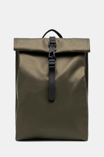 Ruksak Rains Rolltop Rucksack Mini W3 zelená farba, veľký, jednofarebný, 13330