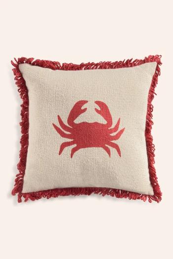 Dekoračný vankúš Calma House Crab červená farba