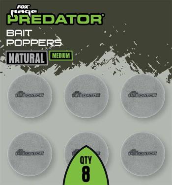 Fox rage predator plávajúca pena bait poppers 8 ks - natural medium