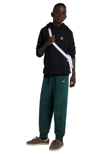 Detská mikina adidas Originals HOODIE čierna farba, s kapucňou, jednofarebná, IW3500
