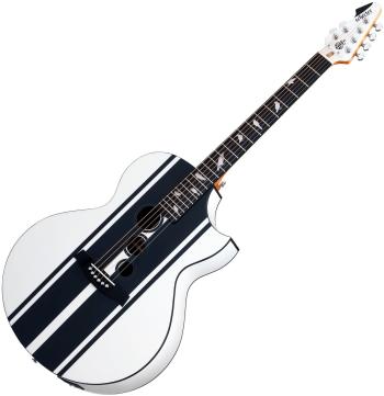 Schecter DJ Ashba Acoustic SW Satin White Elektroakustická gitara Jumbo