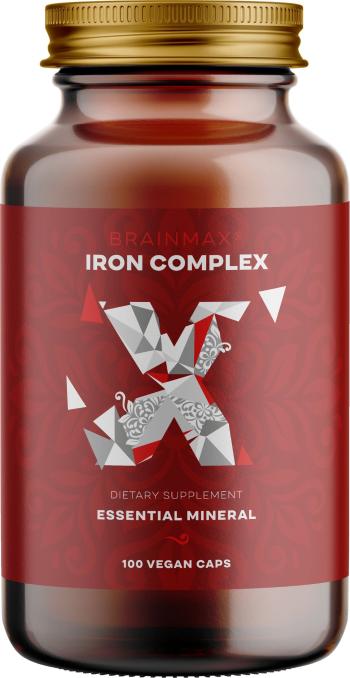 BRAINMAX BrainMax Iron Complex, železo bisglycinát, 25 mg, 100 rostlinných kapslí 100 kapslí
