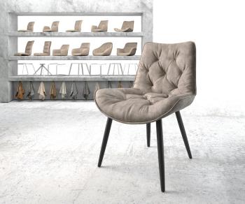 Jedálenská stolička Taimi-Flex taupe vintage s kužeľovou základňou