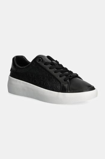 Tenisky Calvin Klein VULC LACE UP MONO MIX čierna farba, HW0HW02212