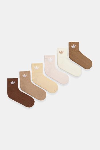 Ponožky adidas Originals 6-pak béžová farba, JV8601