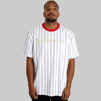 Tričko Karl Kani Originals Pinstripe White - M