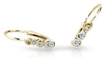 Cutie Jewellery Zlaté detské náušnice C2255-10-X-1 biela