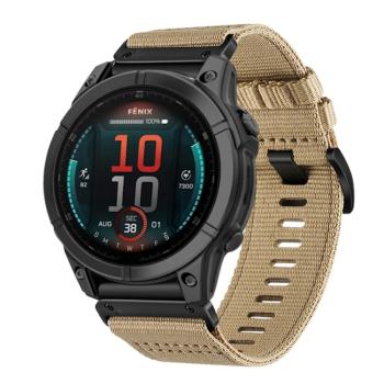 CANVAS Vymeniteľný remienok pre Garmin Fenix E 47mm svetlohnedý